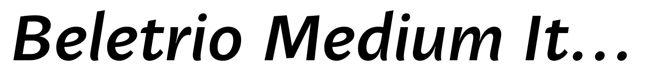 Beletrio Medium Italic